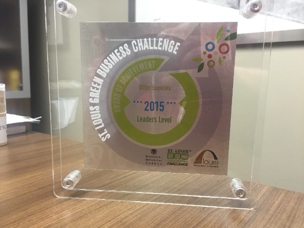 St. Louis Green Business Challenge Award of Achievement