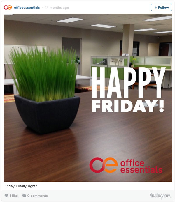 Happy Friday | Office Essentials Instagram