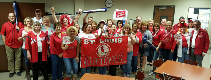 Office Essentials Cheers on the Cardinals