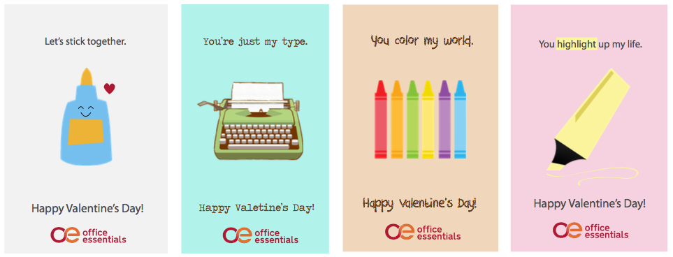 Office Supply Valentines